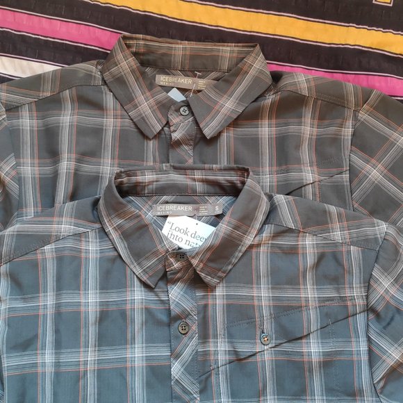 Icebreaker Merino short sleeve button up shirt small - Picture 5 of 5